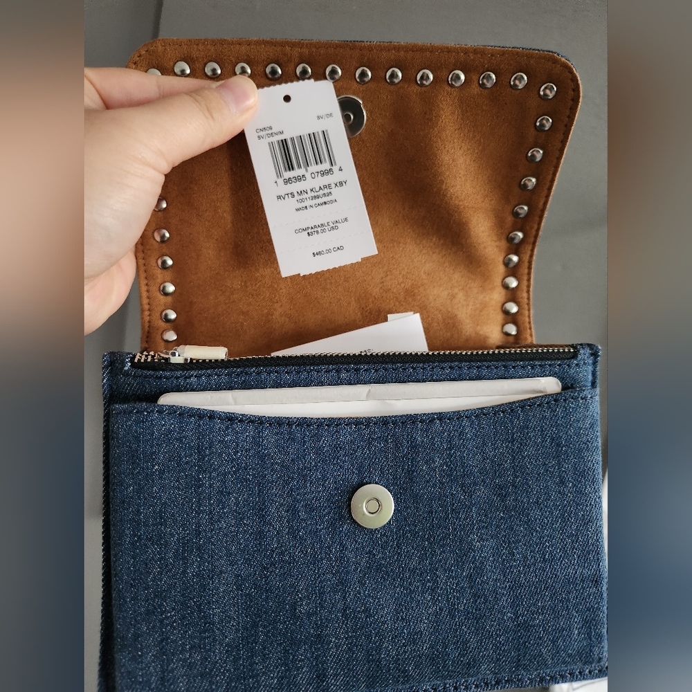 Coach Denim Studded Crossbody Bag - Picture 9 of 9